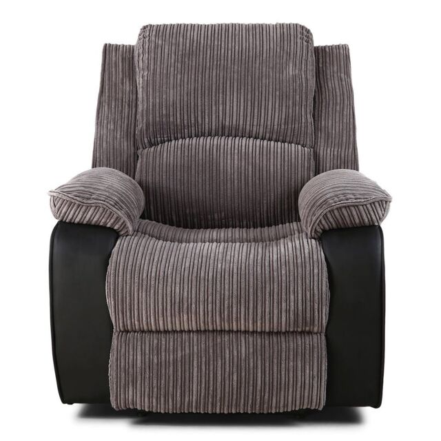 SquareBoxx Valencia Manual Latch Recliner Armchair in Grey - image 1
