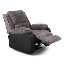 SquareBoxx Valencia Manual Latch Recliner Armchair in Grey - thumbnail 3