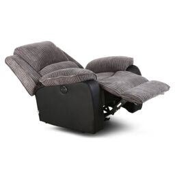 SquareBoxx Valencia Manual Latch Recliner Armchair in Grey - thumbnail 4