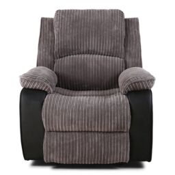 SquareBoxx Valencia Manual Latch Recliner Armchair in Grey