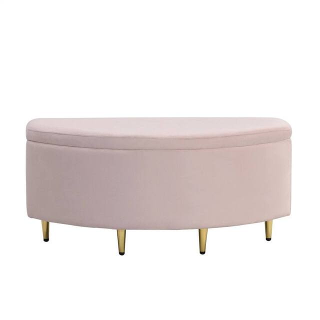 ERGOVEXA Upholstered Ottoman Storage Bench for 3FT Single Bed Frame in Pink - image 1