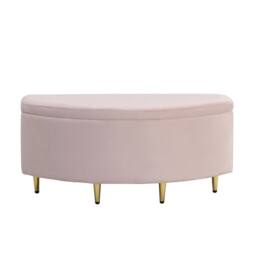 ERGOVEXA Upholstered Ottoman Storage Bench for 3FT Single Bed Frame in Pink - thumbnail 1
