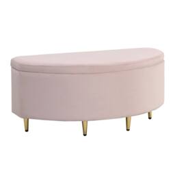 ERGOVEXA Upholstered Ottoman Storage Bench for 3FT Single Bed Frame in Pink - thumbnail 3