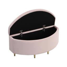 ERGOVEXA Upholstered Ottoman Storage Bench for 3FT Single Bed Frame in Pink - thumbnail 4