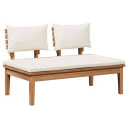 Berkfield Home Versatile 4 Piece Garden Bench Set with Cushions - Solid Teak Wood in Brown - thumbnail 6