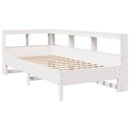 Berkfield Home Bookcase Bed without Mattress White 90x200 cm Solid Wood Pine - thumbnail 4
