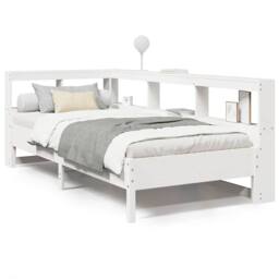Berkfield Home Bookcase Bed without Mattress White 90x200 cm Solid Wood Pine - thumbnail 2