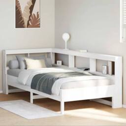 Berkfield Home Bookcase Bed without Mattress White 90x200 cm Solid Wood Pine - thumbnail 1