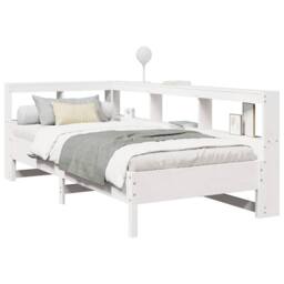 Berkfield Home Bookcase Bed without Mattress White 90x200 cm Solid Wood Pine - thumbnail 3