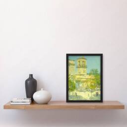 Artery8 Childe Hassam Framed Wall Art Street of the Great Captain Cityscape - Size: A4 - thumbnail 2