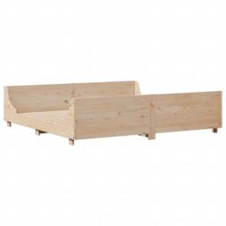 Berkfield Home Bed Frame without Mattress 180x200 cm Super King Solid Wood Pine in Natural - thumbnail 6
