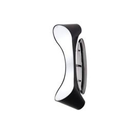 Netlighting Ora Flush Wall Lamp 2 Light E27 Gloss Black White Acrylic Chrome