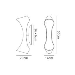 Netlighting Ora Flush Wall Lamp 2 Light E27 Gloss Black White Acrylic Chrome - thumbnail 2