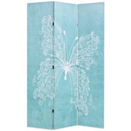 Berkfield Home Folding Room Divider 120x170 cm Butterfly Blue - thumbnail 2