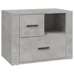 Berkfield Home Bedside Cabinet Concrete Grey 60x36x45 cm Engineered Wood - Size: 60 x 36 x 45 cm - thumbnail 2