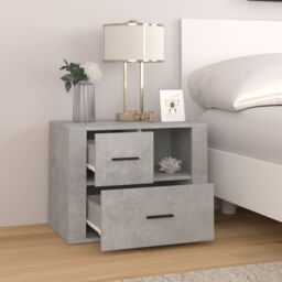 Berkfield Home Bedside Cabinet Concrete Grey 60x36x45 cm Engineered Wood - Size: 60 x 36 x 45 cm - thumbnail 3