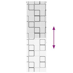 Berkfield Home Shower Roller Blind 80x240 cm Fabric Width 76 cm in White - thumbnail 5