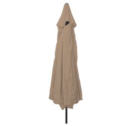 Berkfield Home Garden Parasol √∏395x245 cm Taupe - Size: 395x245 cm - thumbnail 2