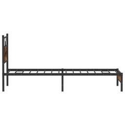 Berkfield Home Bed Frame Frame Smoked Oak 75x190 cm Small Single Wood in Brown - thumbnail 7