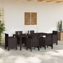 Berkfield Home Garden Table Brown 200x100x73 cm Poly Rattan - Size: 200 x 100 x 73 cm - thumbnail 3