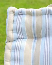 Dibor Set of 2 Giant Blue Striped Outdoor Garden Chair Seat Pad Cushions L50 x W50cm - Size: 50 cm x 50 cm - thumbnail 4