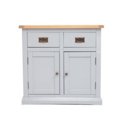 Cabinet Bits Loreo Light Grey 2 Drawer 2 Door Sideboard Brass Drop Handle