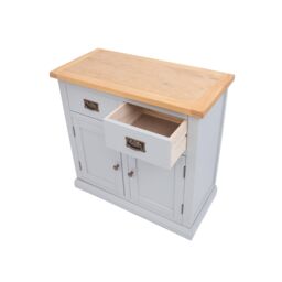 Cabinet Bits Loreo Light Grey 2 Drawer 2 Door Sideboard Brass Drop Handle - thumbnail 5