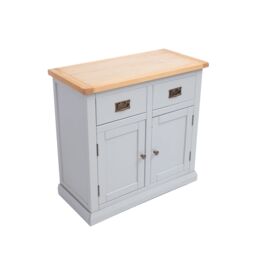 Cabinet Bits Loreo Light Grey 2 Drawer 2 Door Sideboard Brass Drop Handle - thumbnail 2