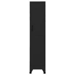 Berkfield Home Locker Cabinet Black 38x45x180 cm Steel - Size: 38 x 45 x 180 cm - thumbnail 3
