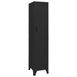 Berkfield Home Locker Cabinet Black 38x45x180 cm Steel - Size: 38 x 45 x 180 cm - thumbnail 1