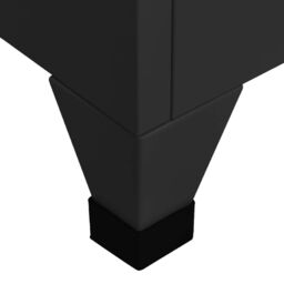 Berkfield Home Locker Cabinet Black 38x45x180 cm Steel - Size: 38 x 45 x 180 cm - thumbnail 6