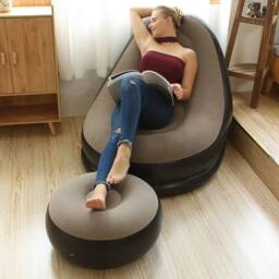 VOGREX Inflatable Sofa Chair With Footrest & Hand Foot Pump Included - thumbnail 3