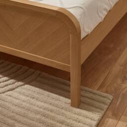 Cheshire Crimson Oak Chevron Bed Frame - Double (135cm) in Light Oak - thumbnail 8