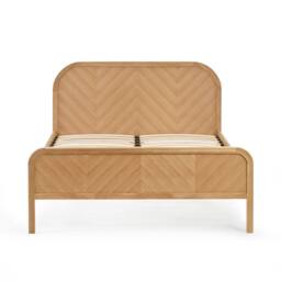 Cheshire Crimson Oak Chevron Bed Frame - Double (135cm) in Light Oak - thumbnail 4