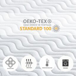 Aspire Otho Anti Allergy Kids Foam Mattress with OEKO-TEX fabric in White - Size: Small Double - thumbnail 3