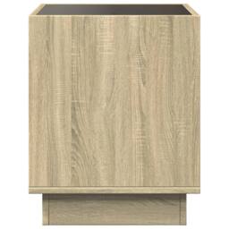 Berkfield Home Coffee Table with Infinity LED Sonoma Oak 50x50x50 cm in Light Oak - Size: 50 x 50 x 50 cm - thumbnail 7
