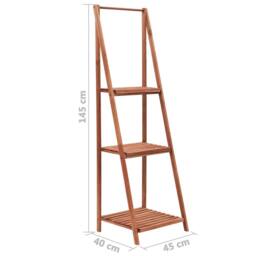 Berkfield Home Plant Stand Cedar Wood 45x40x145 cm in Brown - Size: 45 x 40 x 145 cm - thumbnail 8
