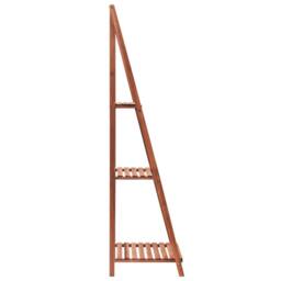 Berkfield Home Plant Stand Cedar Wood 45x40x145 cm in Brown - Size: 45 x 40 x 145 cm - thumbnail 3