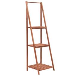Berkfield Home Plant Stand Cedar Wood 45x40x145 cm in Brown - Size: 45 x 40 x 145 cm - thumbnail 2