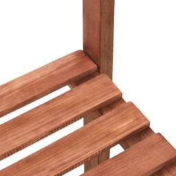 Berkfield Home Plant Stand Cedar Wood 45x40x145 cm in Brown - Size: 45 x 40 x 145 cm - thumbnail 7