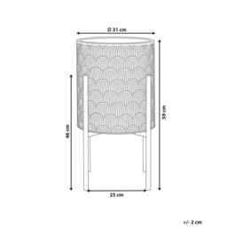 Wyld and Coco Plant Stand - Light Grey Powder-Coated Iron 31 x 31 x 58 cm - Size: Large - thumbnail 4