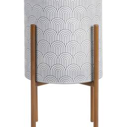Wyld and Coco Plant Stand - Light Grey Powder-Coated Iron 31 x 31 x 58 cm - Size: Large - thumbnail 2