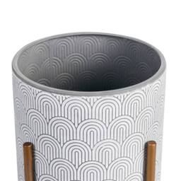 Wyld and Coco Plant Stand - Light Grey Powder-Coated Iron 31 x 31 x 58 cm - Size: Large - thumbnail 3