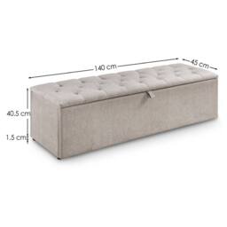 Cheshire Premium Monterey Blanket Box in Mink Chenille in Taupe - thumbnail 3