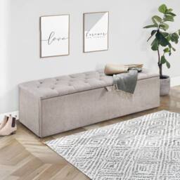 Cheshire Premium Monterey Blanket Box in Mink Chenille in Taupe - thumbnail 2