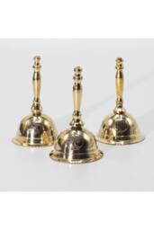 KDMD Small Brass Altar Bell with Penta Moon Symbol - Handcrafted & Resonant in Gold - thumbnail 2