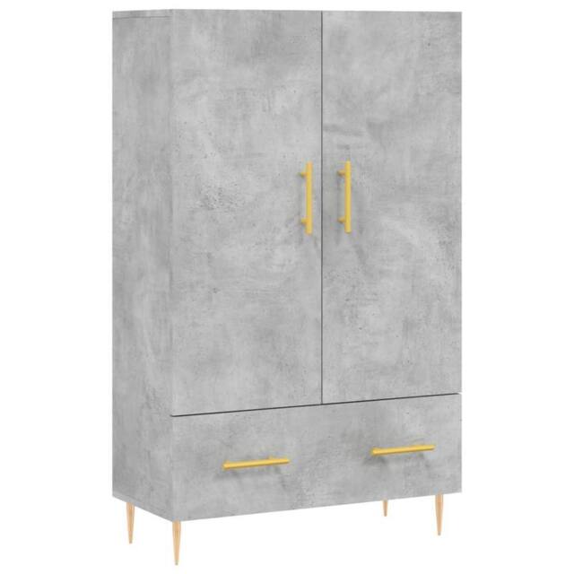 Berkfield Home Highboard Concrete Grey 69.5x31x115 cm Engineered Wood - image 1