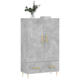Berkfield Home Highboard Concrete Grey 69.5x31x115 cm Engineered Wood - thumbnail 3