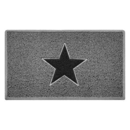 Nicoman Star Doormat PVC Spaghetti Mat - 75x44cm in Grey - Size: 45 cm x 75 cm - thumbnail 2