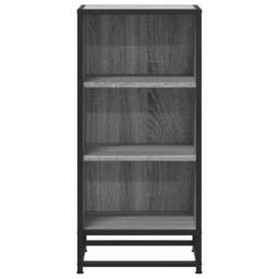 Berkfield Home Sideboard Grey Sonoma 35.5x35x76 cm Engineered Wood & Metal - thumbnail 4